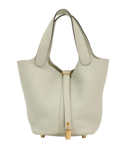 Picotin Lock 18 In Clemence Gris Neve, B (2023), B/DB/K/L/RCT, 2*